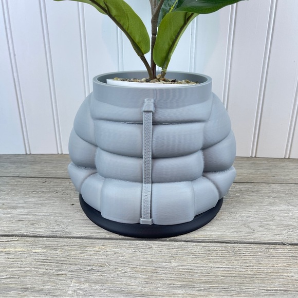 Hand Crafted Other - Quirky Puffy Jacket Planter Pot, Inflated Jacket Flower Pot, Indoor planter